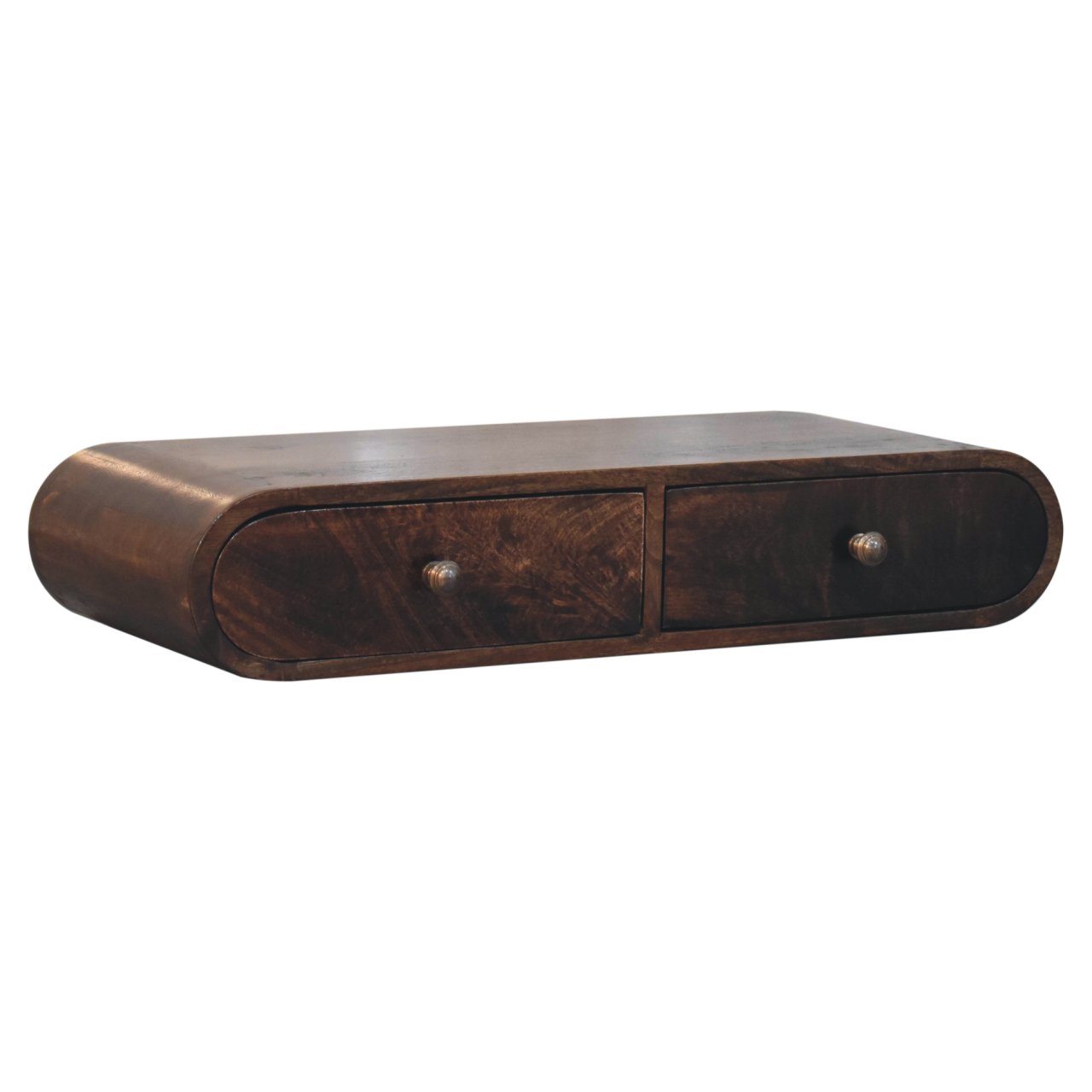 Walnut Storage Console Table - Nora Lane Home furniture - Solid wood, Walnut finish - 15.75 x 34.65 x 9.06 in