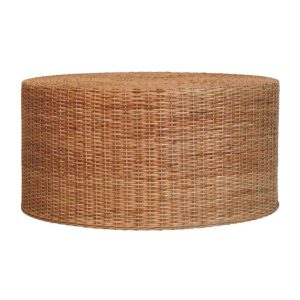 Brown Round Coffee Table - Nora Lane Home furniture - Solid wood - 35.4 x 35.4 x 19.7 in