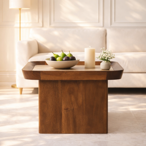 Brown Coffee Table - Nora Lane Home furniture - Solid wood - 28 x 28 x 20 in