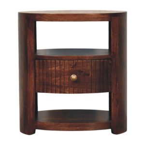 Brown Storage Nightstand - Nora Lane Home furniture - Solid wood - 23.62 x 17.72 x 25.59 in