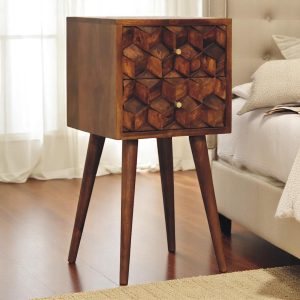 Brown Storage Cabinet - Nora Lane Home furniture - Solid wood - 16.14 x 15.75 x 14.57 in