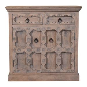 Brown Storage Sideboard - Nora Lane Home furniture - Solid wood - 19.7 x 39.4 x 39.4 in