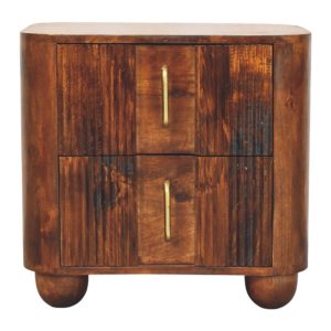 Brown Storage Nightstand - Nora Lane Home furniture - Solid wood - 25.59 x 19.69 x 21.65 in