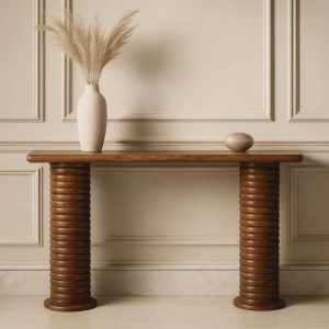 Brown Console Table - Nora Lane Home furniture - Solid wood - 51.18 x 17.72 x 23.62 in