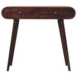 Walnut Console Table - Nora Lane Home furniture - Solid wood, Walnut finish - 17.72 x 39.37 x 13.78 in