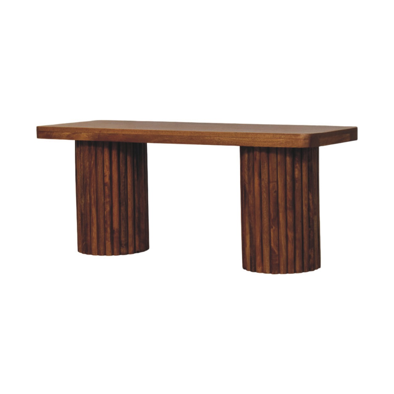 Brown Textured Storage Bench - Nora Lane Home furniture - Solid wood - 47.24 x 17.72 x 15.75 in
