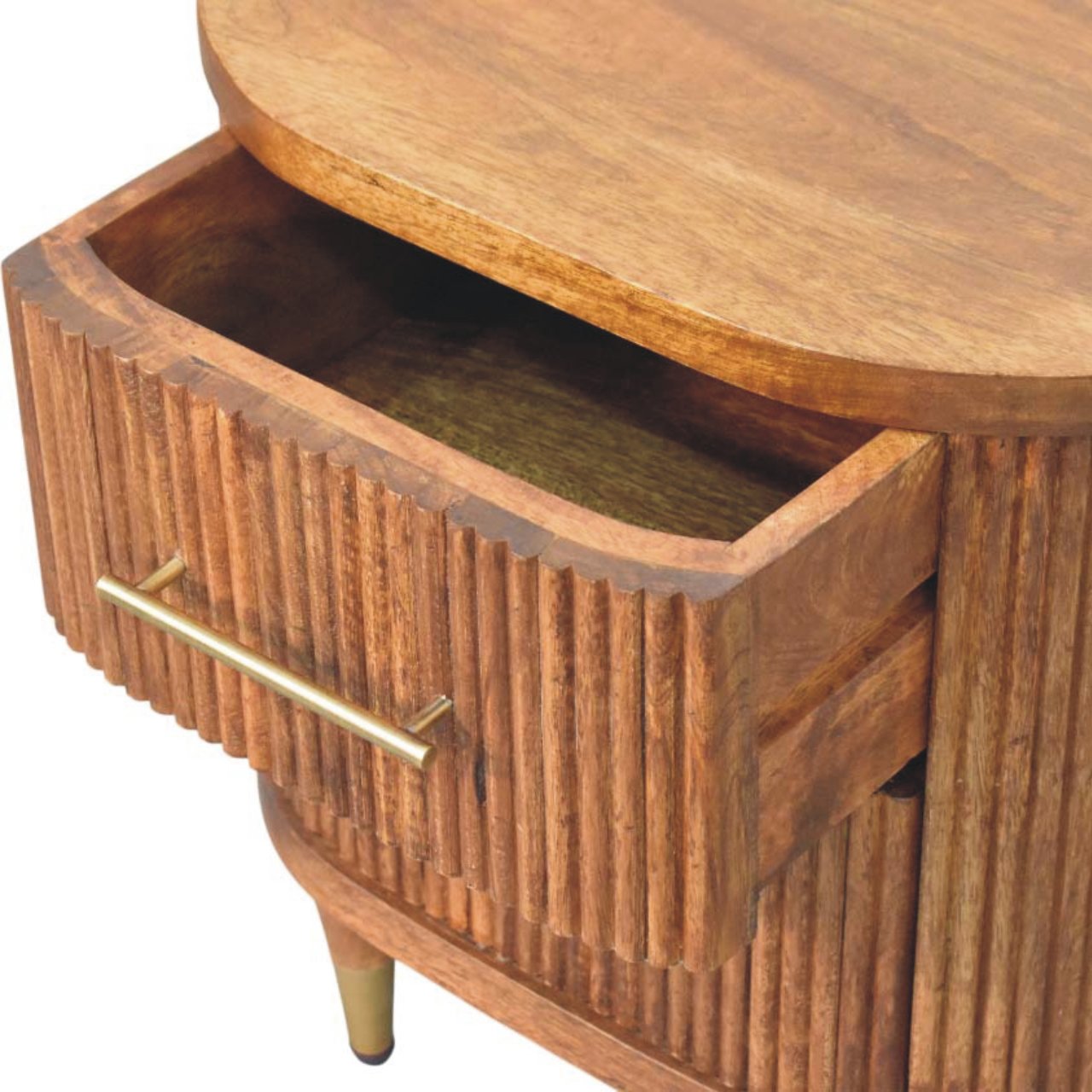 Brown Storage Nightstand - Nora Lane Home furniture - Solid wood - 19.7 x 25.6 x 19.7 in