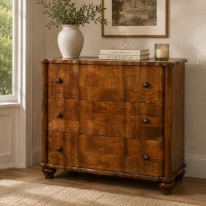 Brown Storage Cabinet - Nora Lane Home furniture - Solid wood - 37.4 x 19.69 x 32.68 in