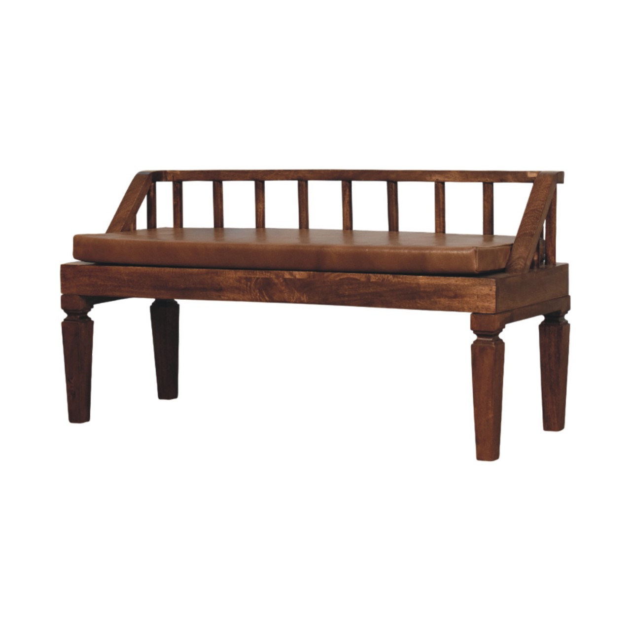 Brown Storage Bench - Nora Lane Home furniture - Solid wood - 47.24 x 19.69 x 14.57 in