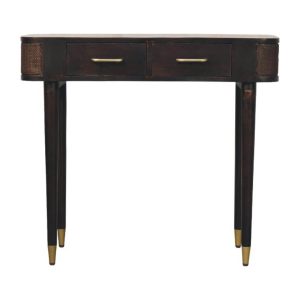 Brown Storage Console Table - Nora Lane Home furniture - Solid wood - 17.7 x 39.4 x 13.8 in