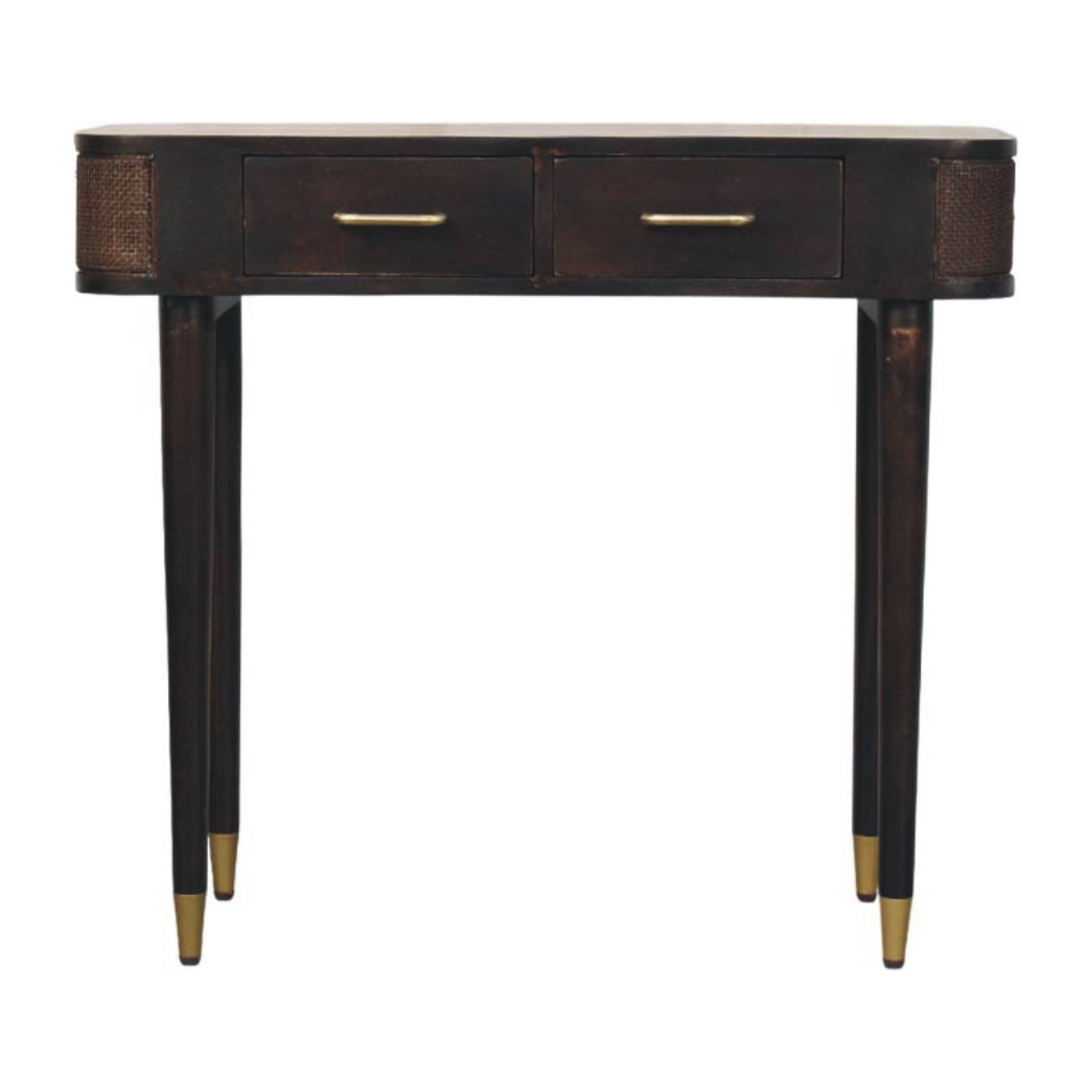 Brown Storage Console Table - Nora Lane Home furniture - Solid wood - 17.7 x 39.4 x 13.8 in