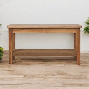 Brown Storage Coffee Table - Nora Lane Home furniture - Solid wood - 39.37 x 17.72 x 21.65 in