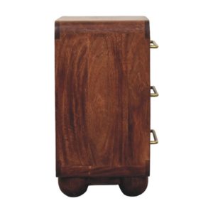 Brown Round Storage Cabinet - Nora Lane Home furniture - Solid wood - 15.7 x 25.6 x 23.6 in