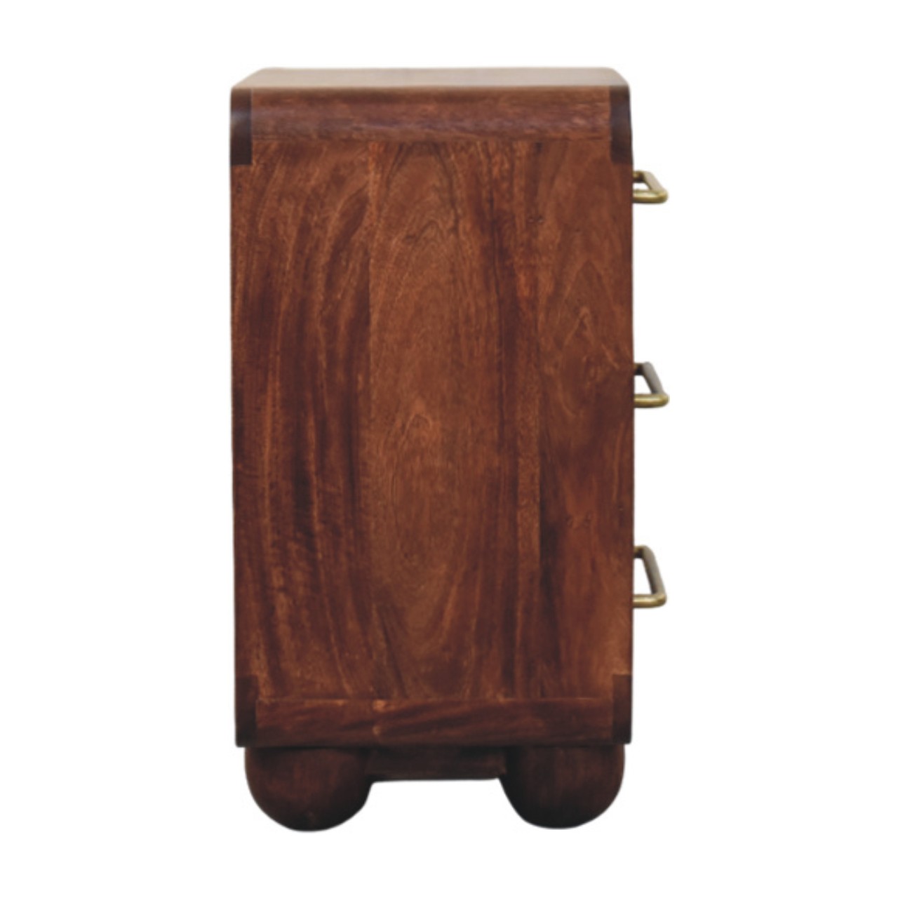 Brown Round Storage Cabinet - Nora Lane Home furniture - Solid wood - 15.7 x 25.6 x 23.6 in