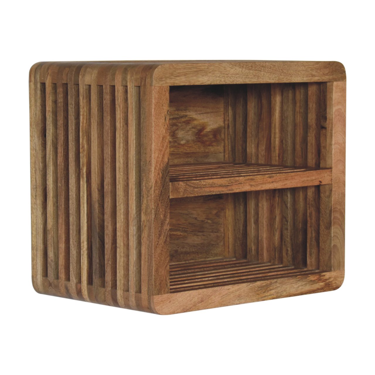 Brown Storage Nightstand - Nora Lane Home furniture - Solid wood - 21.65 x 16.54 x 19.69 in