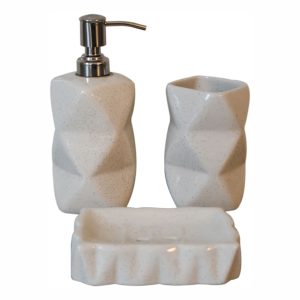 Brown Marble Bathroom Accessories - Nora Lane Home furniture - Marble detail - 11.81 x 11.81 x 9.84 in