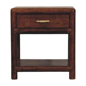 Brown Storage Cabinet - Nora Lane Home furniture - Solid wood, Metal accent - 21.65 x 17.72 x 23.62 in