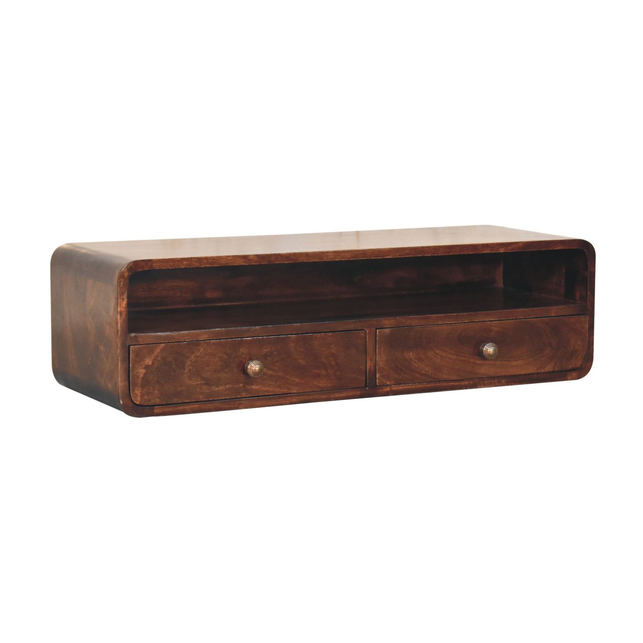 Walnut Storage Tables - Nora Lane Home furniture - Solid wood, Walnut finish - 16.54 x 39.37 x 13.78 in