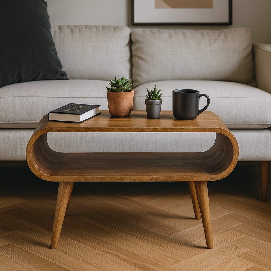Natural Wood Coffee Table - Nora Lane Home furniture - Solid wood - 23.62 x 35.43 x 7.87 in