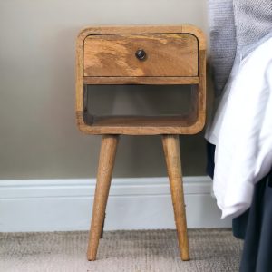 Natural Wood Storage Nightstand - Nora Lane Home furniture - Solid wood - 15.75 x 15.75 x 13.78 in
