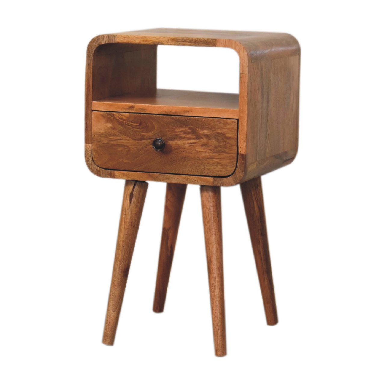 Natural Wood Storage Nightstand - Nora Lane Home furniture - Solid wood - 15.75 x 15.75 x 13.78 in