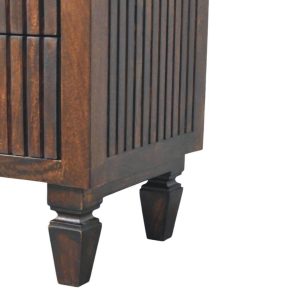 Brown Storage Nightstand - Nora Lane Home furniture - Solid wood - 17.7 x 21.7 x 19.7 in