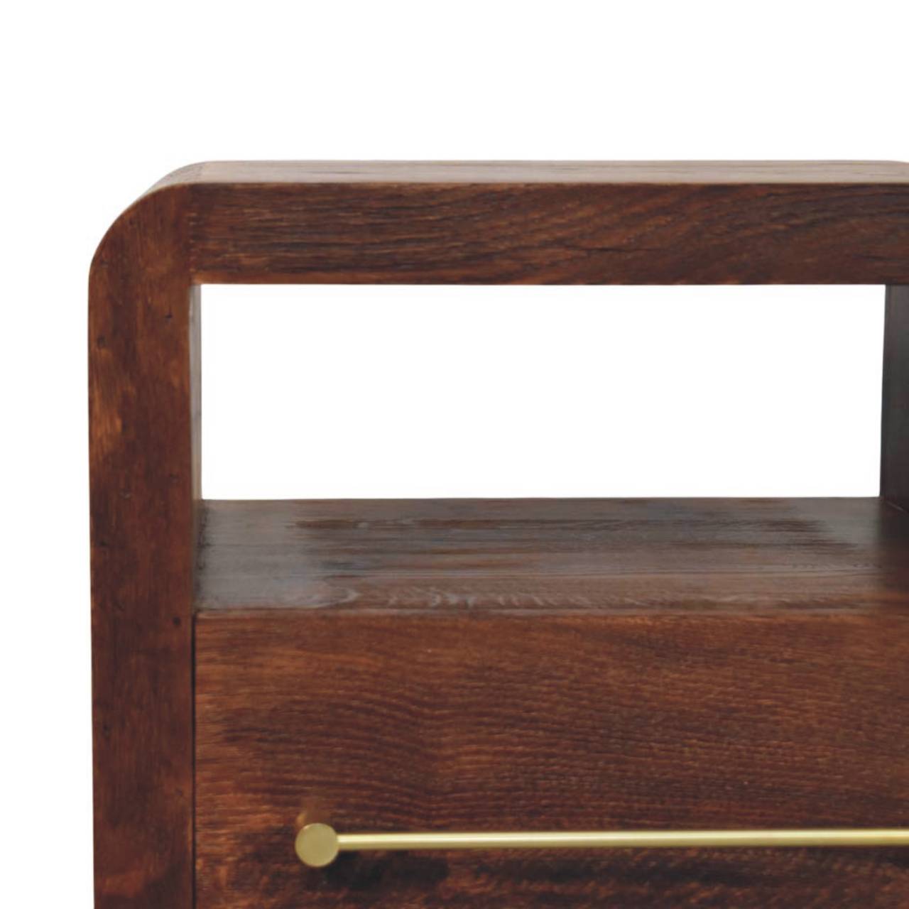 Natural Wood Storage Nightstand - Nora Lane Home furniture - Solid wood - 19.7 x 25.2 x 26.8 in