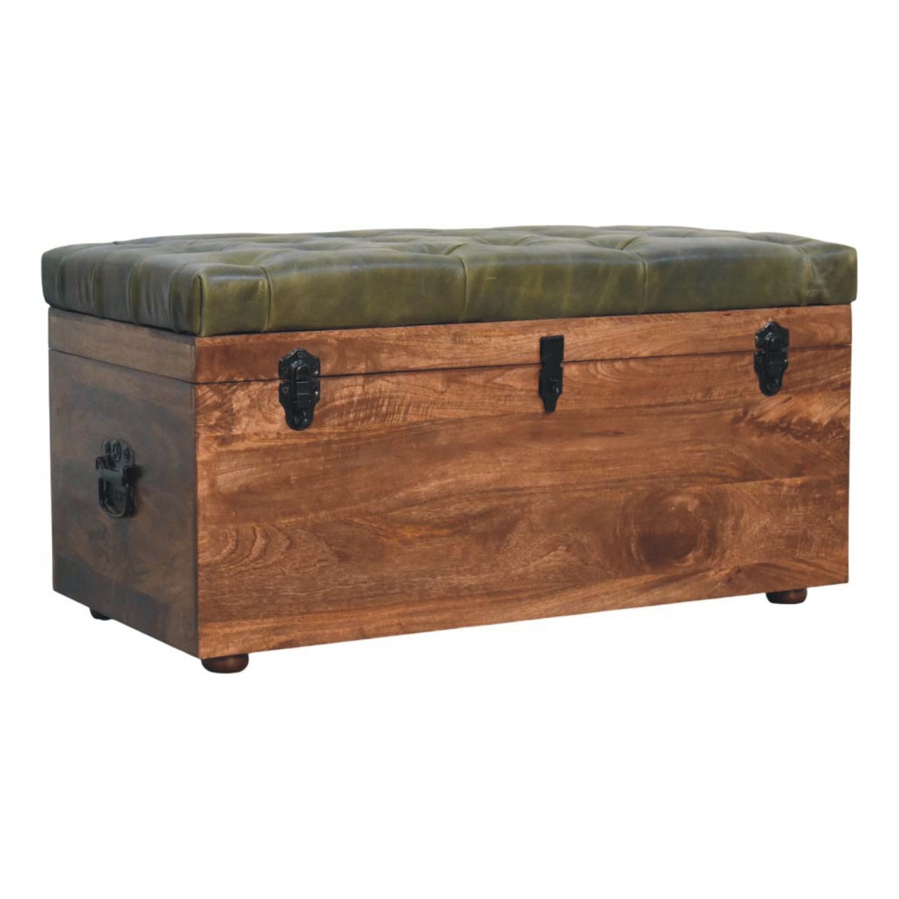 Brown Storage Bench - Nora Lane Home furniture - Solid wood - 39 x 22 x 23 in