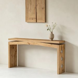Natural Wood Living Room Sofa - Nora Lane Home furniture - Solid wood - 67 x 15 x 6.5 in