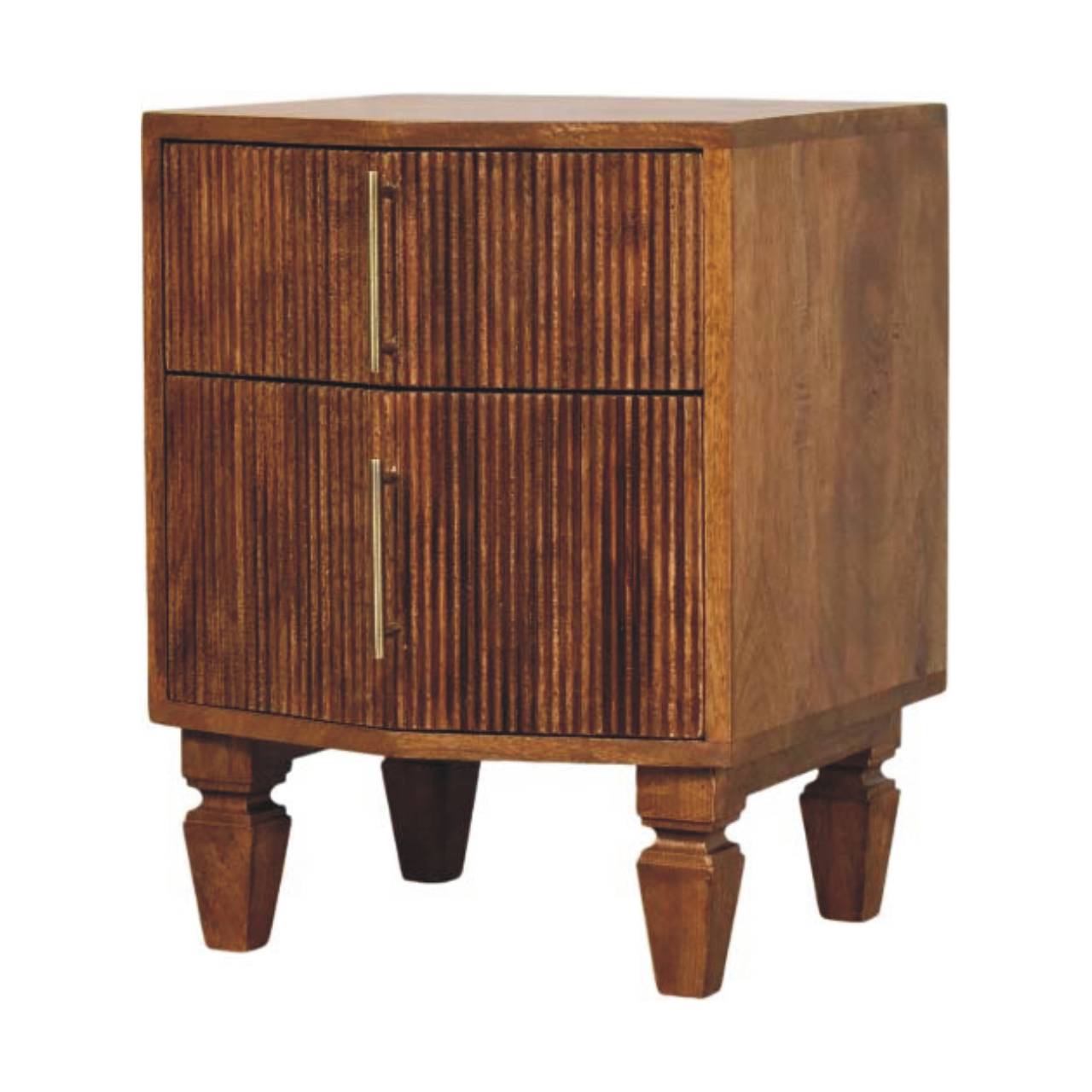 Brown Storage Nightstand - Nora Lane Home furniture - Solid wood - 19.7 x 20.5 x 19.7 in