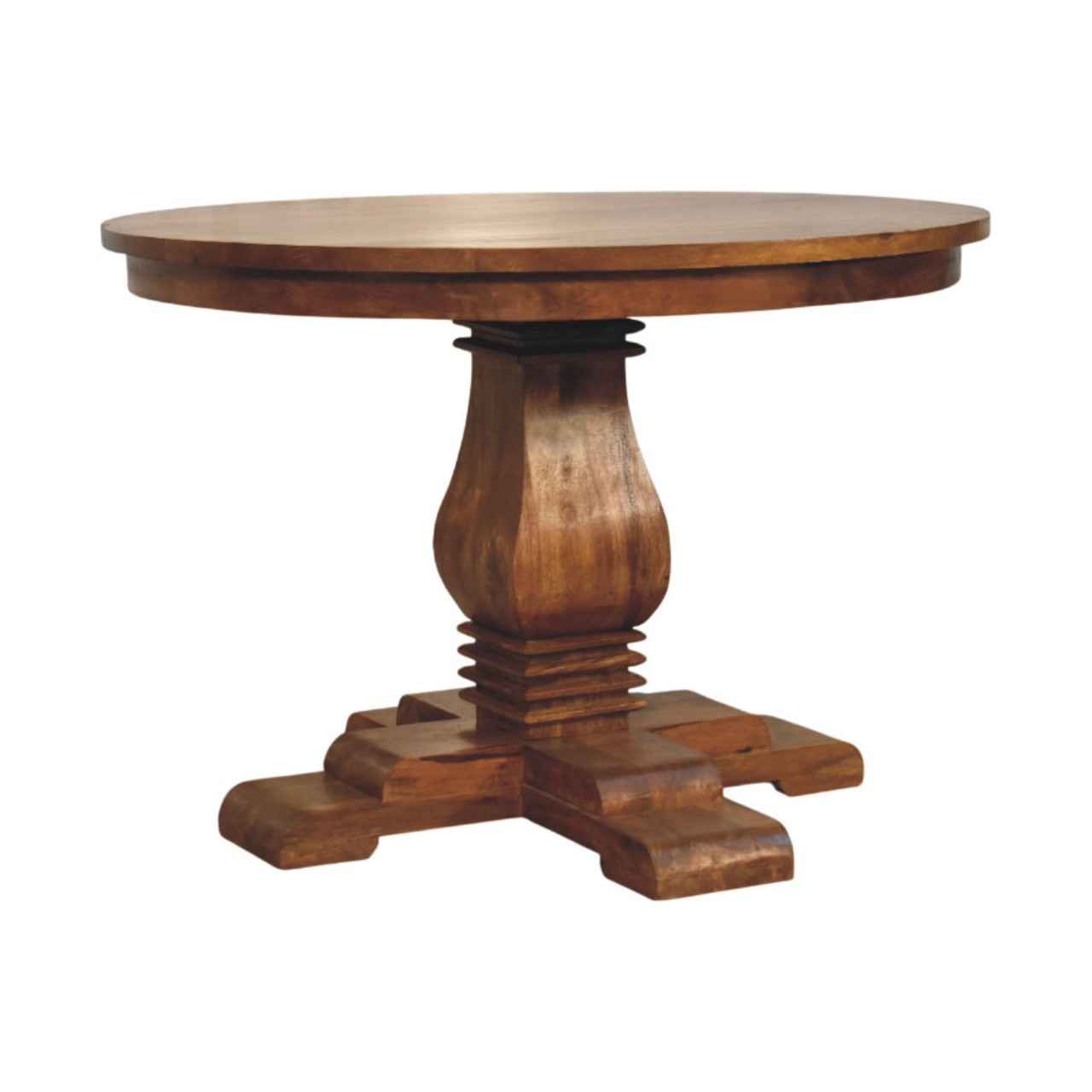 Beige Solid Wood Round Dining Table - Nora Lane Home furniture - Solid wood - 47.24 x 47.24 x 17.72 in