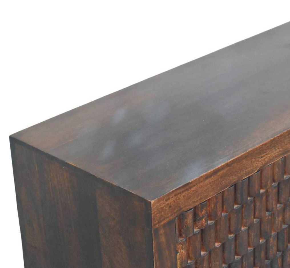 Brown Storage Cabinet - Nora Lane Home furniture - Solid wood, Upholstered - 17.7 x 36.6 x 33.5 in