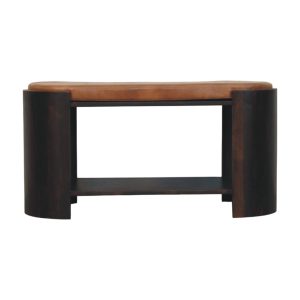 Brown Storage Bench - Nora Lane Home furniture - Solid wood, Upholstered - 39.37 x 17.72 x 21.26 in