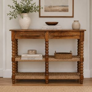 Brown Tables - Nora Lane Home furniture - Solid wood - 49.21 x 19.69 x 38.58 in