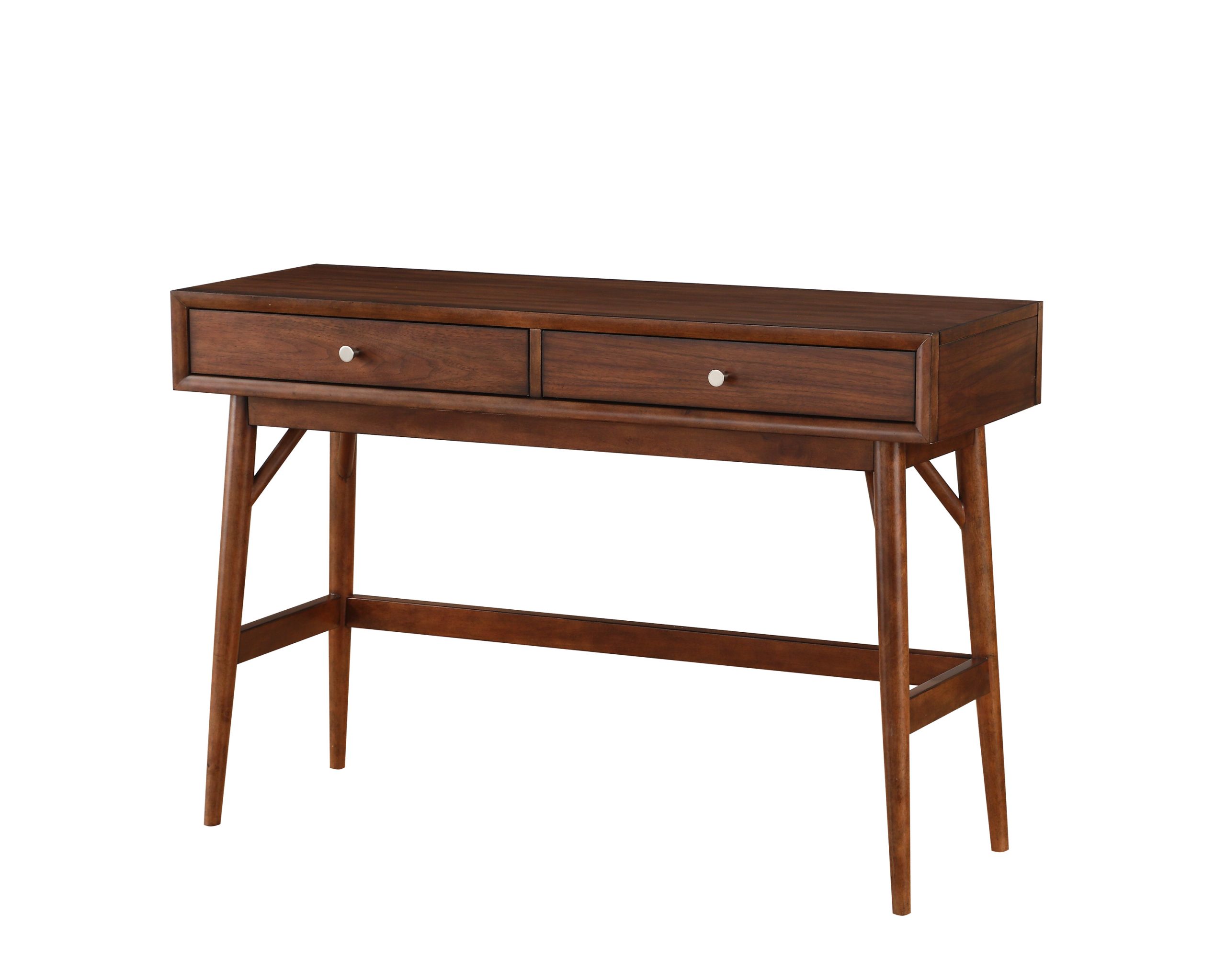 Brown Wood Storage Living Room Sofa - Nora Lane Home furniture - Walnut finish - 51.75 x 19.75 x 16 in