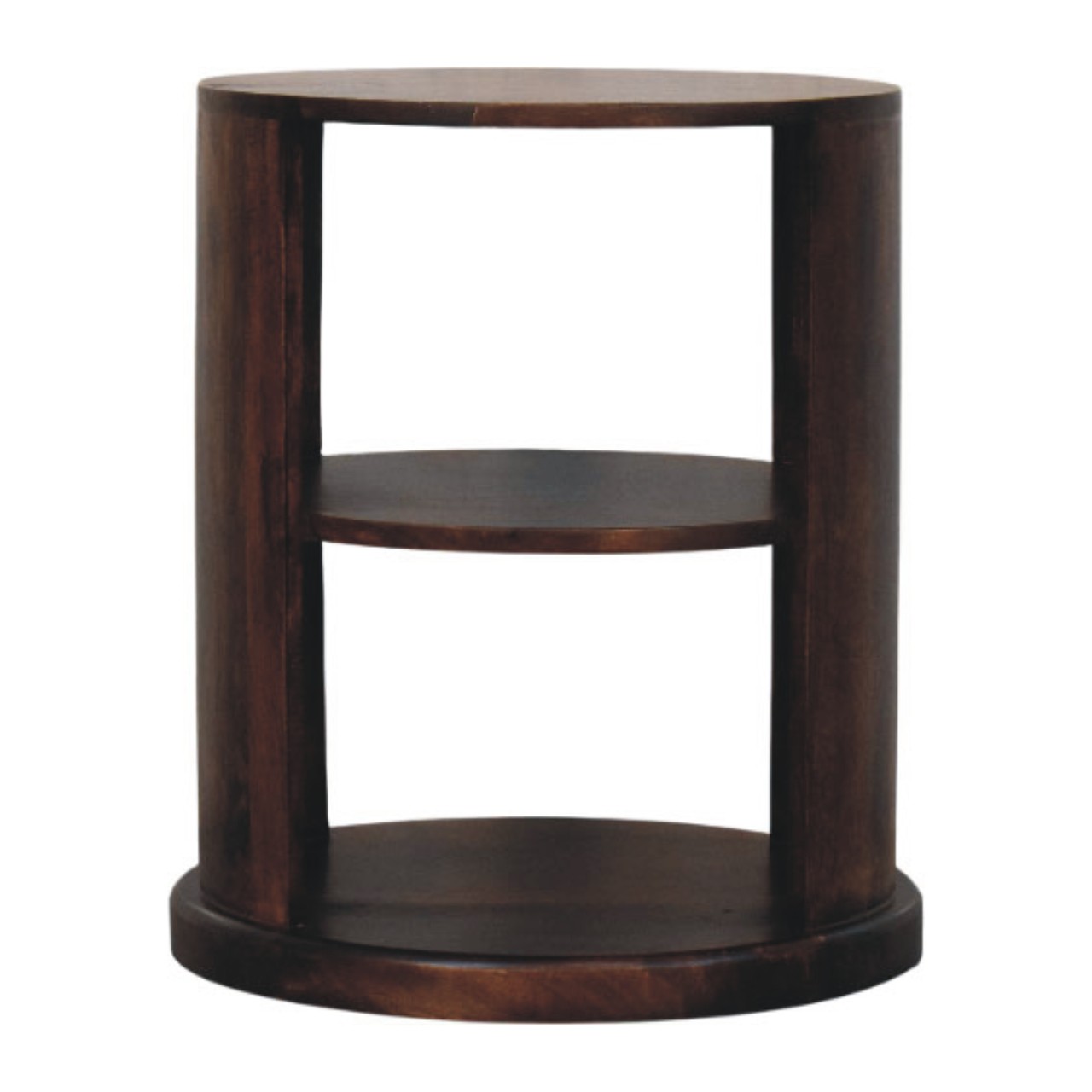 Brown Tables - Nora Lane Home furniture - Solid wood, Walnut finish - 21.65 x 21.65 x 25.98 in