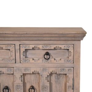 Brown Storage Sideboard - Nora Lane Home furniture - Solid wood - 19.7 x 39.4 x 39.4 in