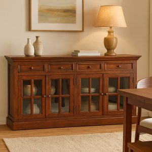 Brown Storage Sideboard - Nora Lane Home furniture - Solid wood - 18.9 x 68.9 x 39.37 in
