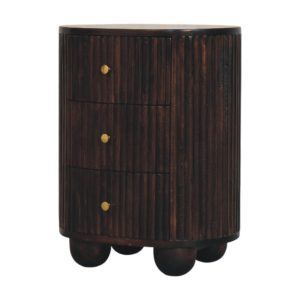 Brown Textured Storage Cabinet - Nora Lane Home furniture - Solid wood - 17.7 x 21.7 x 26.4 in