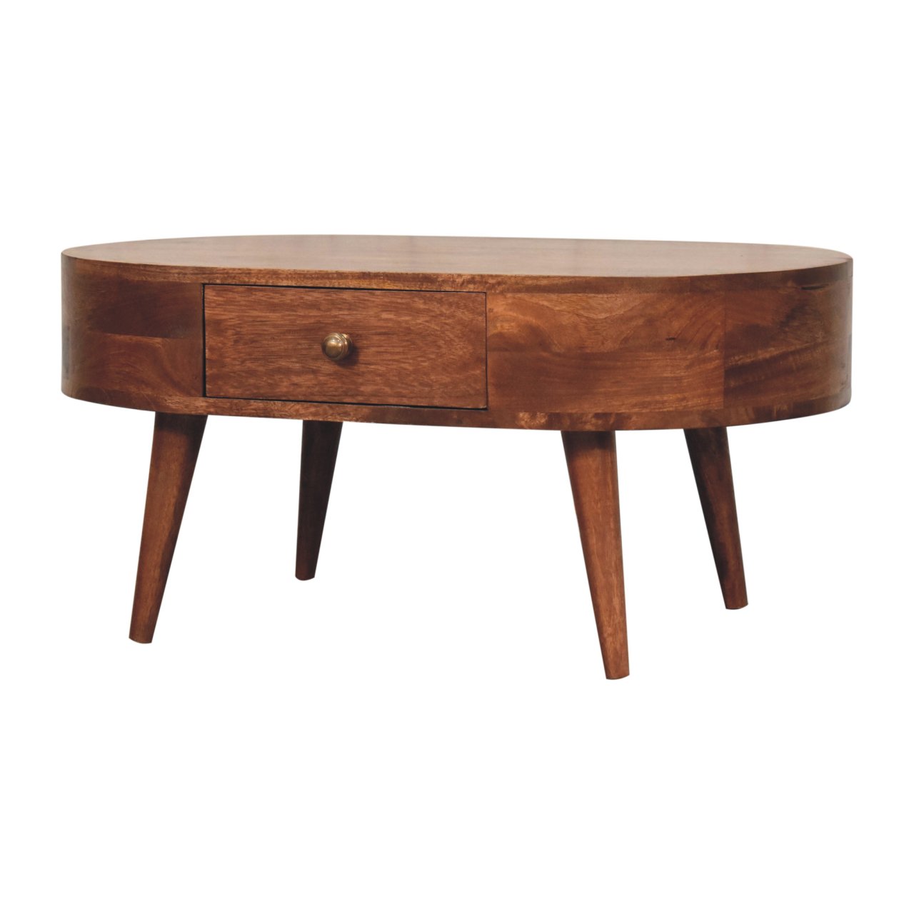 Brown Storage Coffee Table - Nora Lane Home furniture - Solid wood, Walnut finish - 33 x 21.6 x 15 in