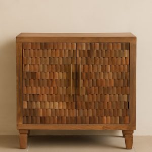Brown Storage Cabinet - Nora Lane Home furniture - Solid wood - 17.7 x 37.4 x 31.5 in