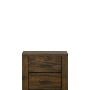 Natural Wood Synthetic Wood Storage Nightstand