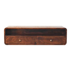 Walnut Storage Tables - Nora Lane Home furniture - Solid wood, Walnut finish - 16.54 x 39.37 x 13.78 in