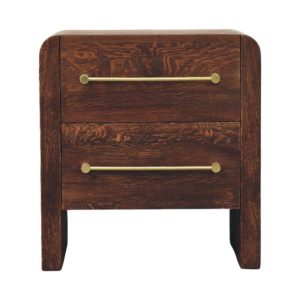 Natural Wood Storage Nightstand - Nora Lane Home furniture - Solid wood - 19.7 x 25.2 x 20.9 in