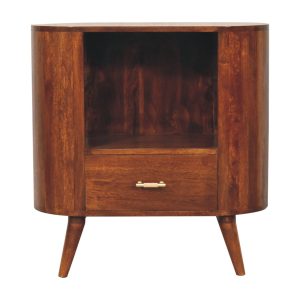 Brown Storage Cabinet - Nora Lane Home furniture - Solid wood - 33.46 x 17.72 x 26.77 in