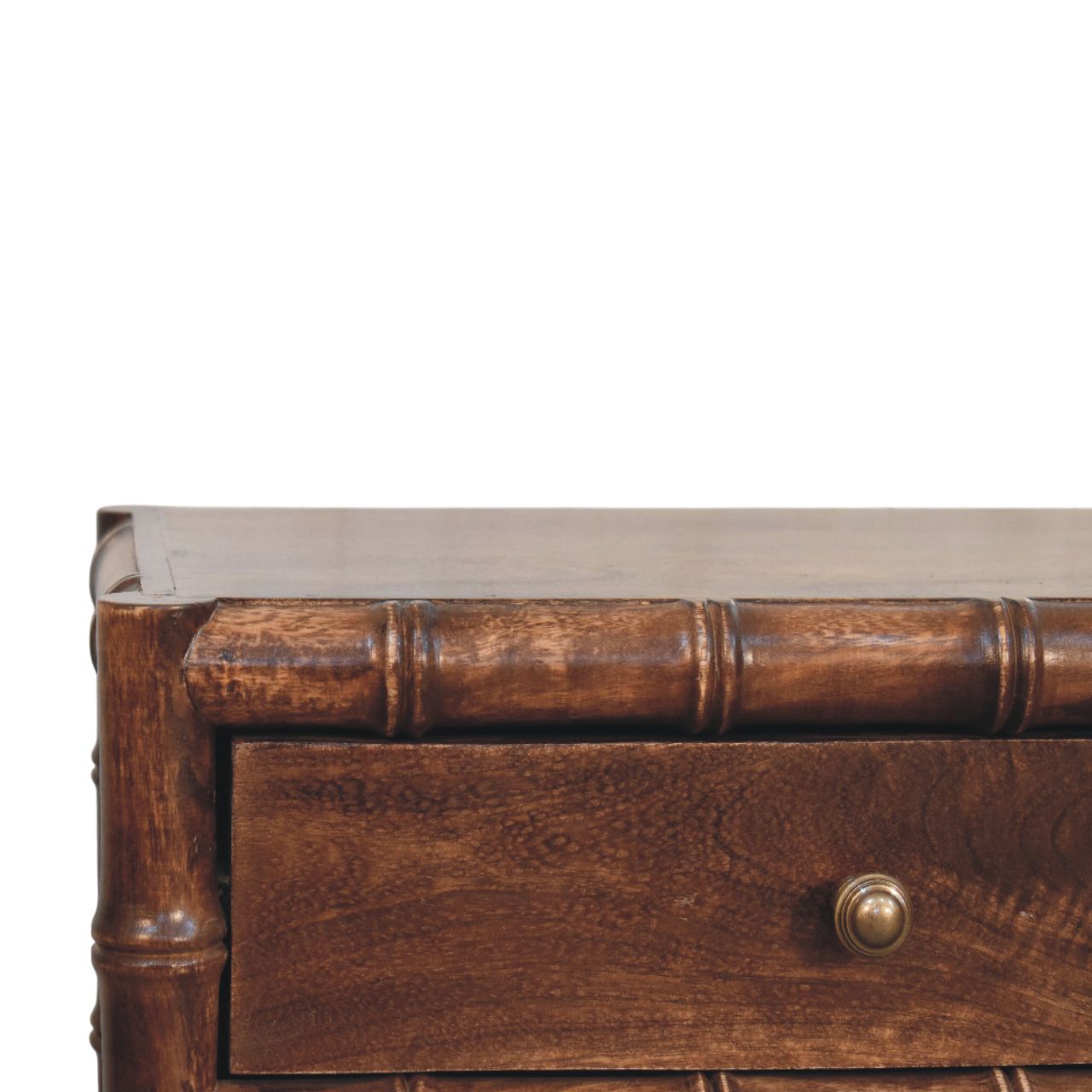Brown Storage Nightstand - Nora Lane Home furniture - Solid wood - 19.7 x 25.6 x 26.8 in