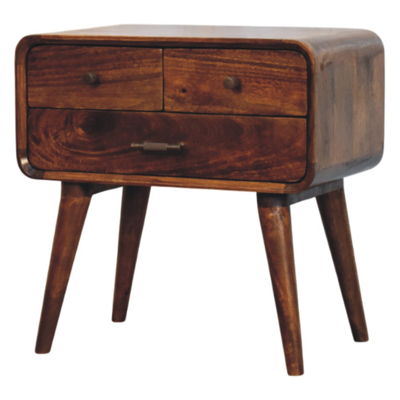 Brown Storage Cabinet - Nora Lane Home furniture - Solid wood, Metal accent - 25.59 x 17.72 x 17.72 in
