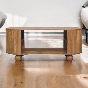 Brown Storage Coffee Table - Nora Lane Home furniture - Solid wood - 23.62 x 47.24 x 17.72 in