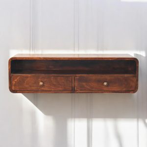 Walnut Storage Tables - Nora Lane Home furniture - Solid wood, Walnut finish - 16.54 x 39.37 x 13.78 in
