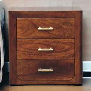 Brown Storage Cabinet - Nora Lane Home furniture - Solid wood, Metal accent - 21.65 x 17.72 x 21.65 in